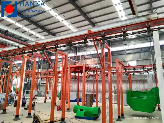 30-летний опыт работы на заводе оборудования для порошкового покрытия подвесного конвейера